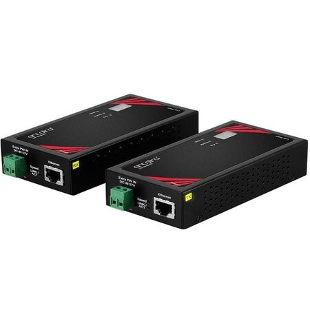 Antaira Industrial IP30 Ethernet Extender, 1km 10/100Mbps Ethernet PoE Extender ***Pair) LEP-301M-KIT